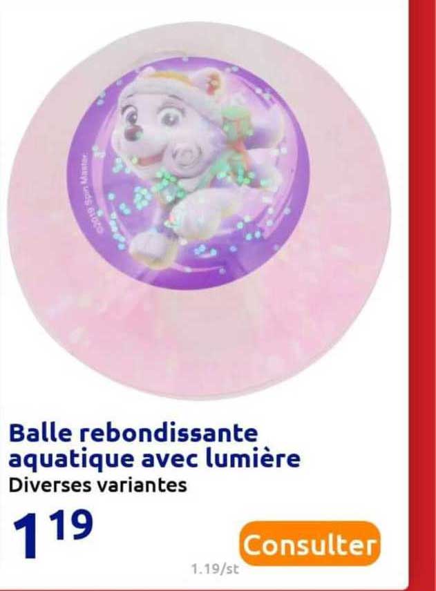 balle rebondissante aquatique avec lumière