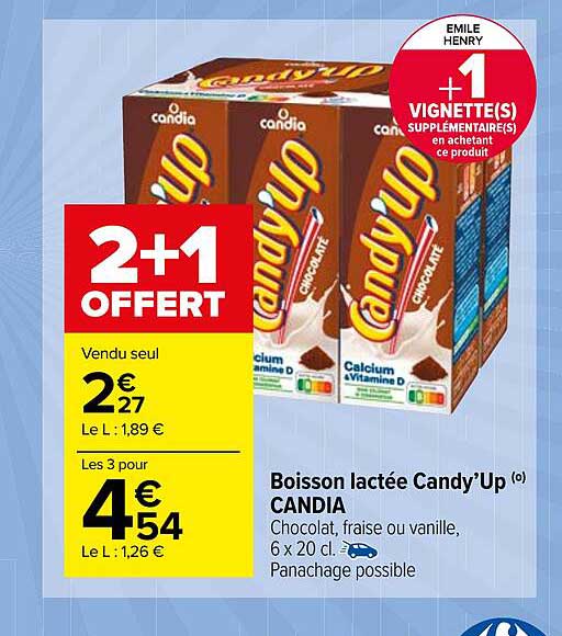 boisson lactée candy'up candia