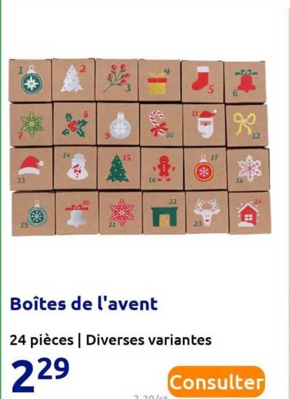boîtes de l'avent