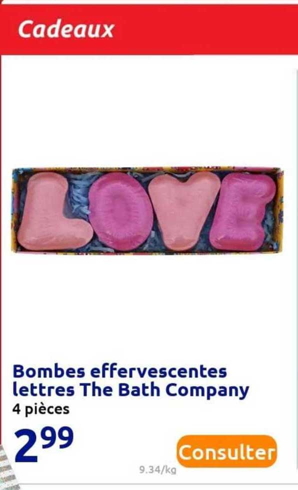 bombes effervescente lettres the bath company