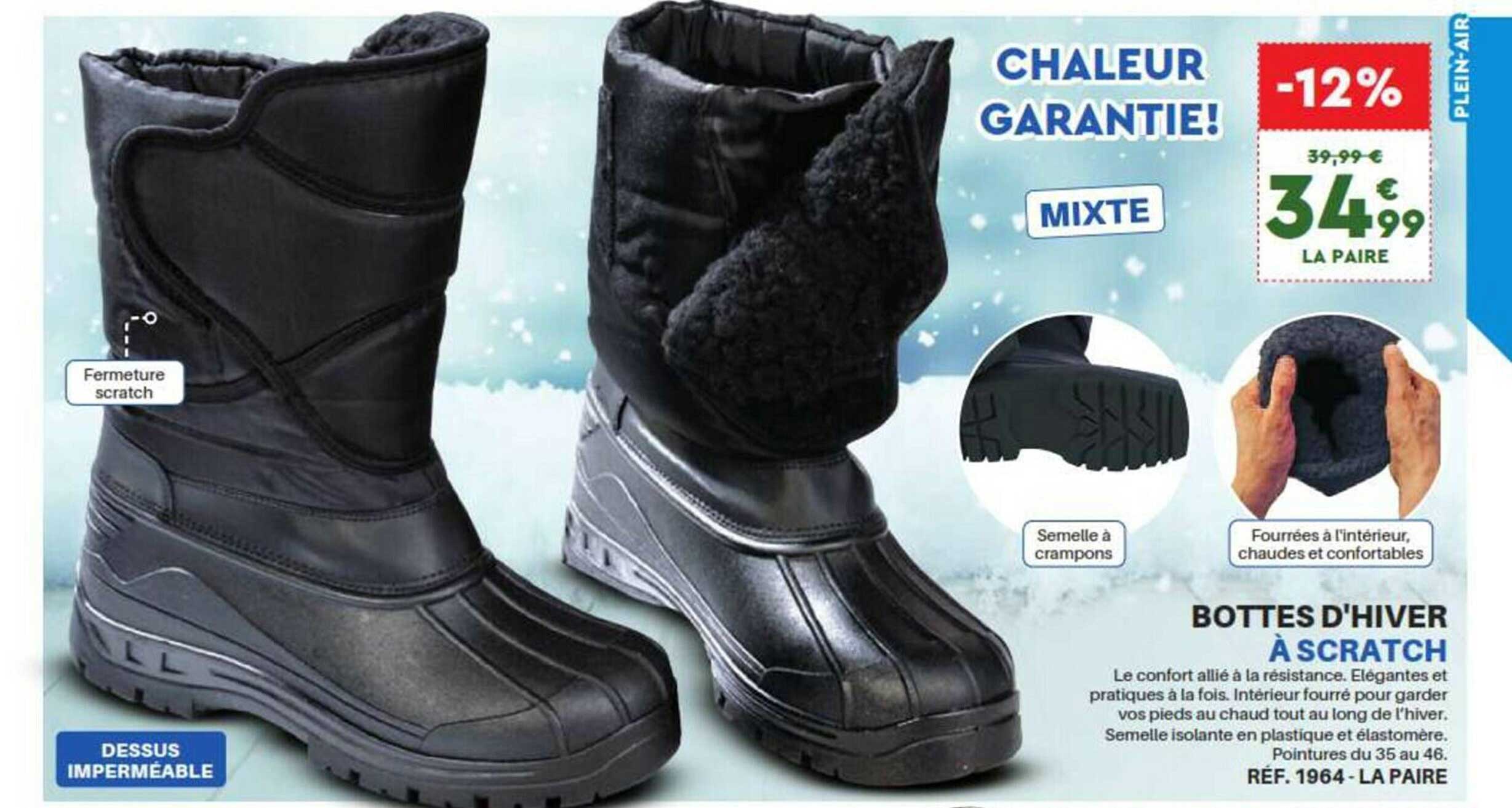 bottes d'hiver à scratch