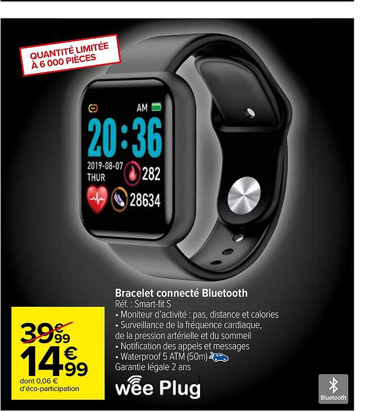 bracelet connecté bluetooth wee plug