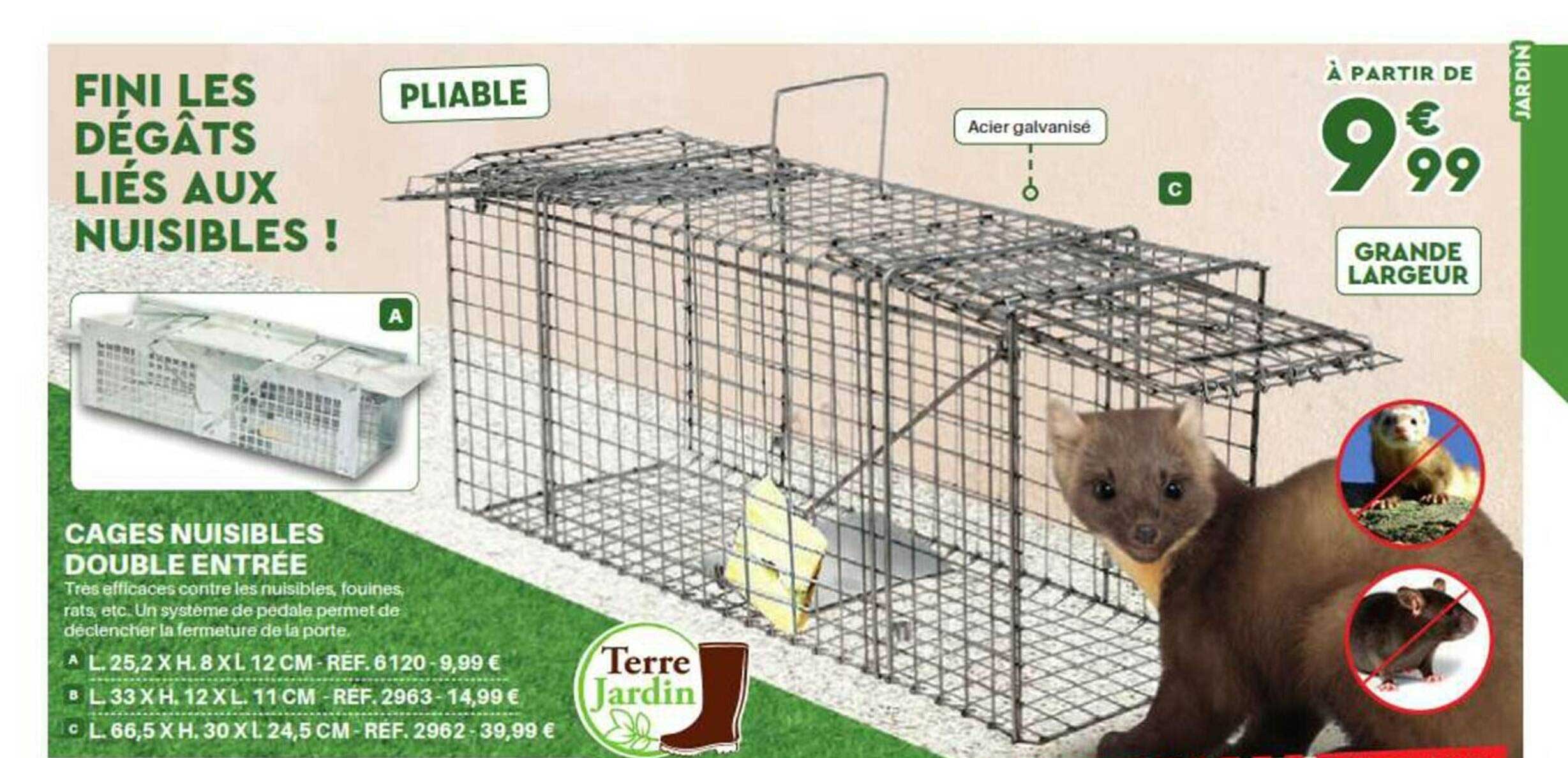 cages nuisibles double entrée