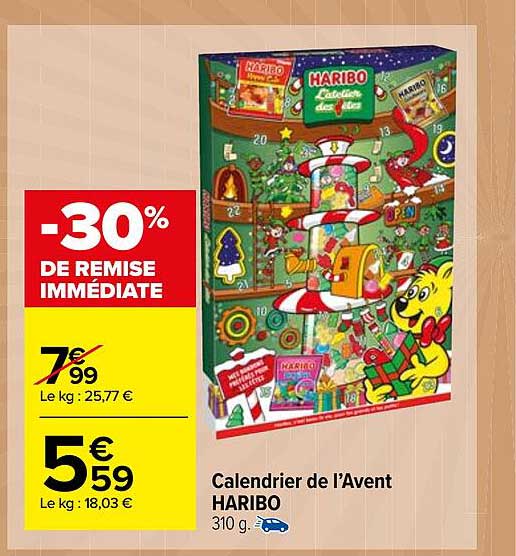 calendrier de l'avent haribo