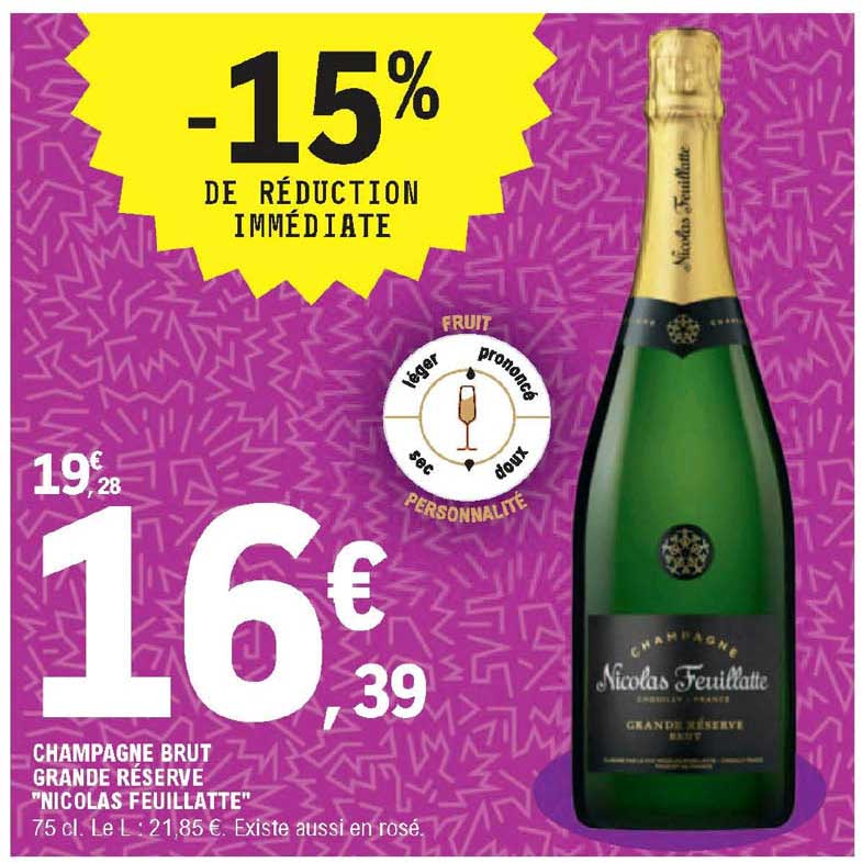 champagne brut grande réserve "nicolas feuillatte"