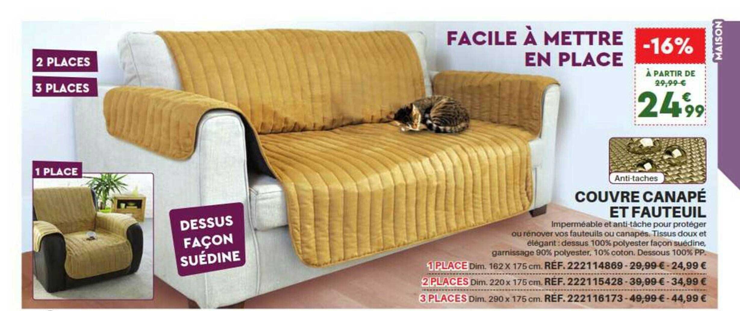 couvre canapé et fauteuil