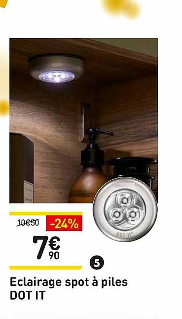 éclairage spot à piles dot it