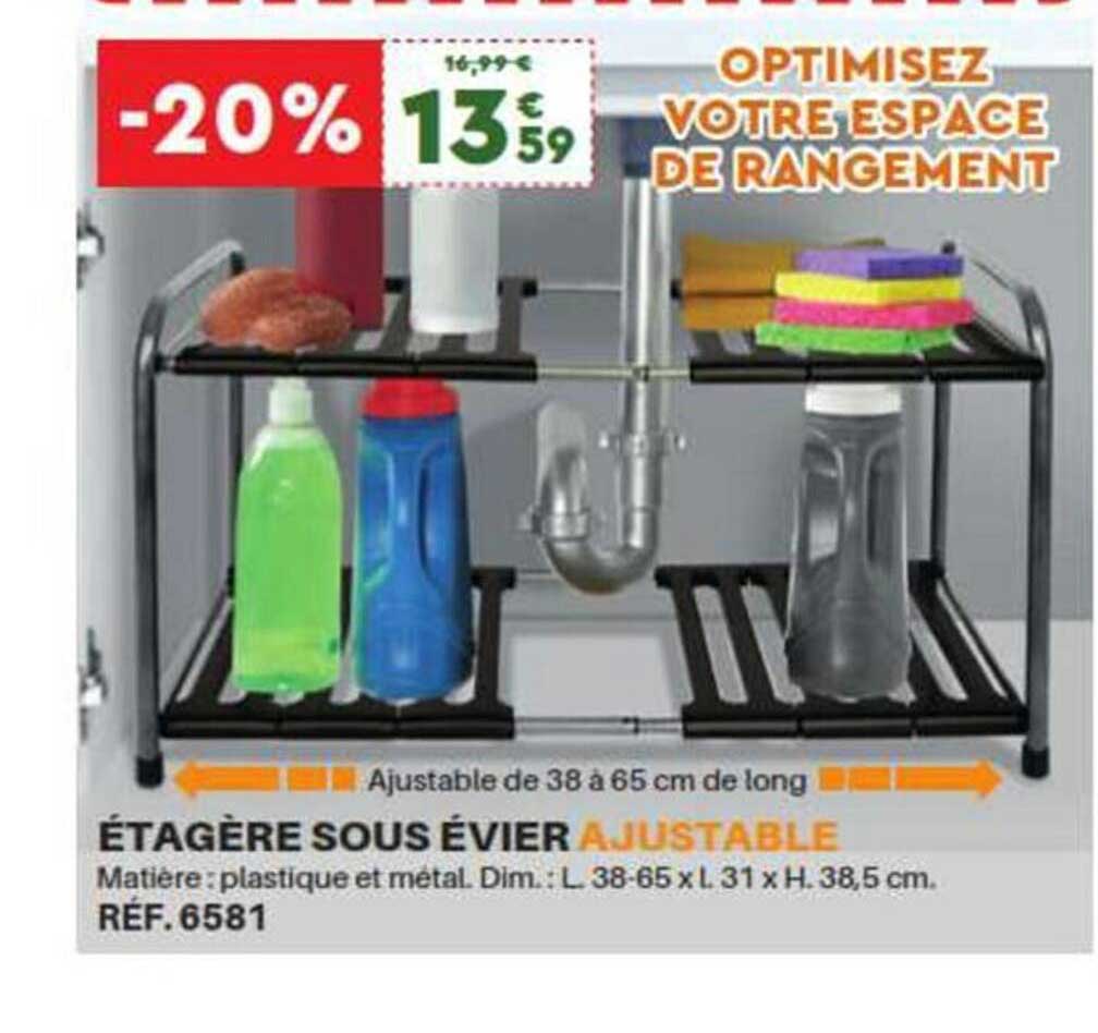 étagère sous évier ajustable