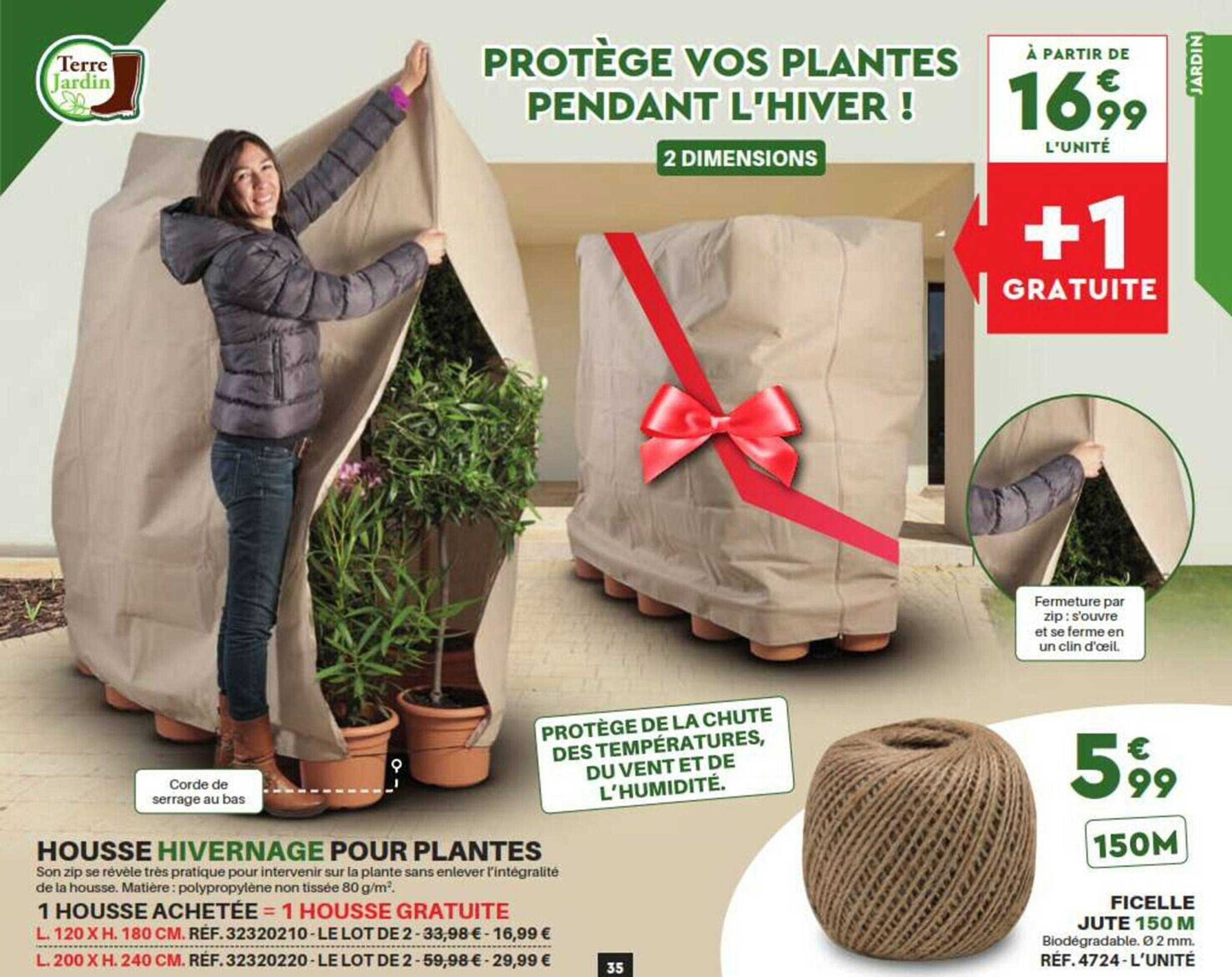 ficelle jute 150 m housse hivernage pour plantes 1 housse achetée 1 housse gratuite