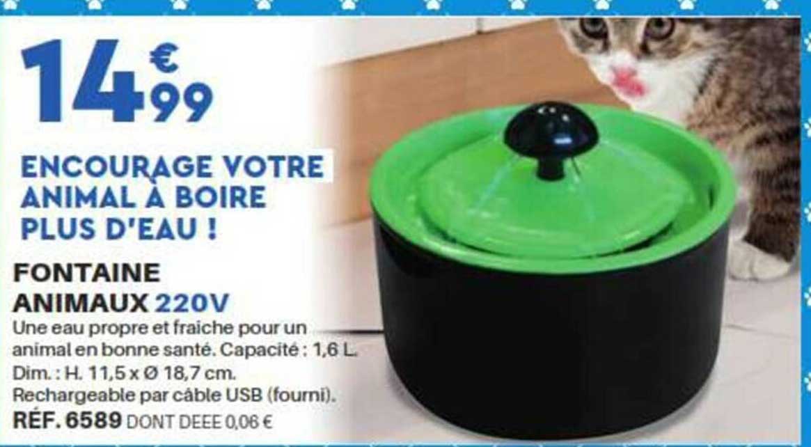 fontaine animaux 220v