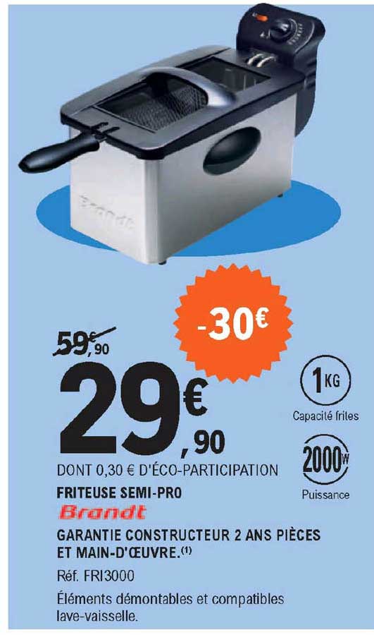 friteuse semi-pro brandt