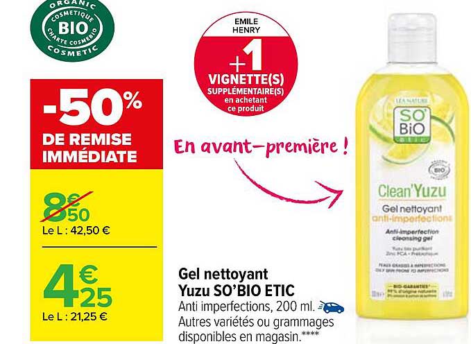 Gel Nettoyant Yuzu So'bio étic