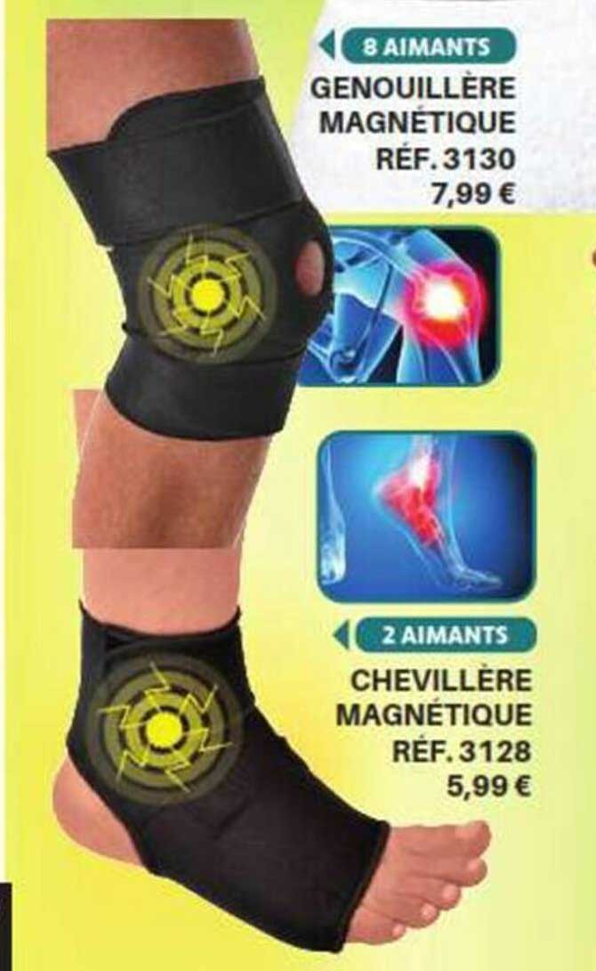 genouillère magnétique, chevillière magnétique