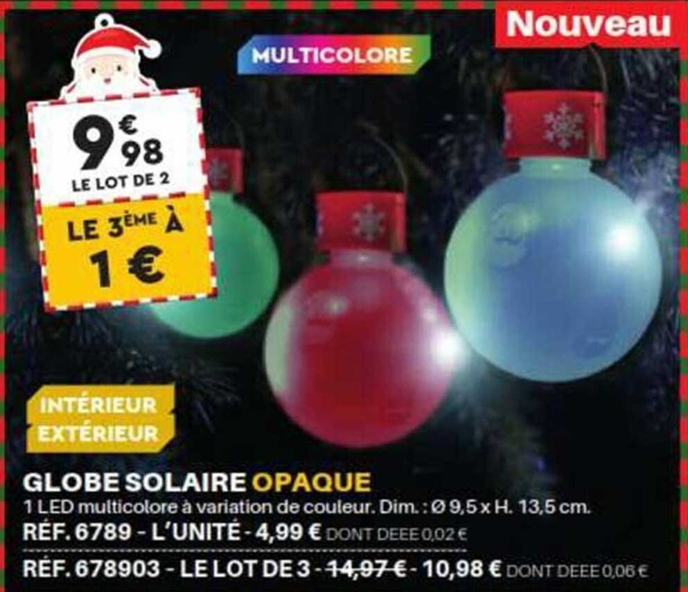 globe solaire opaque