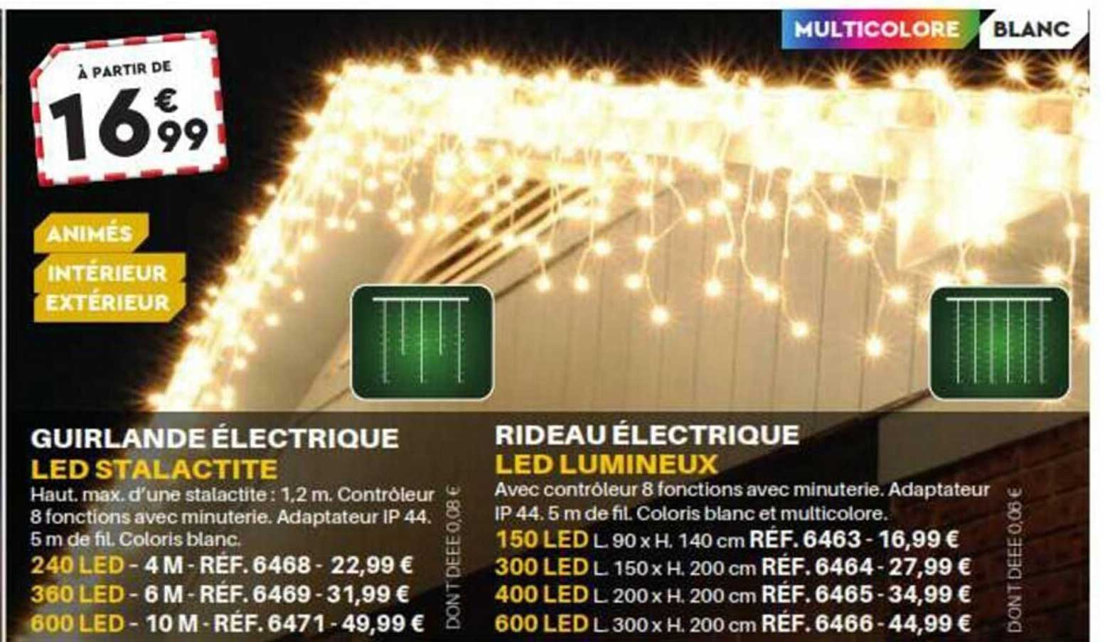 guirlande électrique led stalactite rideau électrique led lumineux