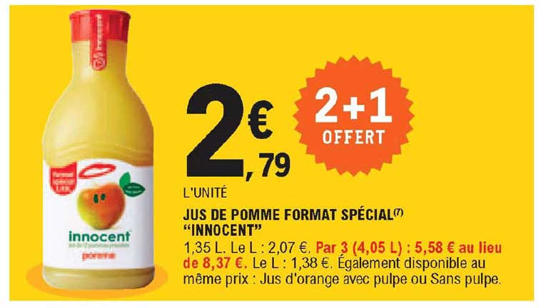 Jus De Pomme Format Spécial "innocent"