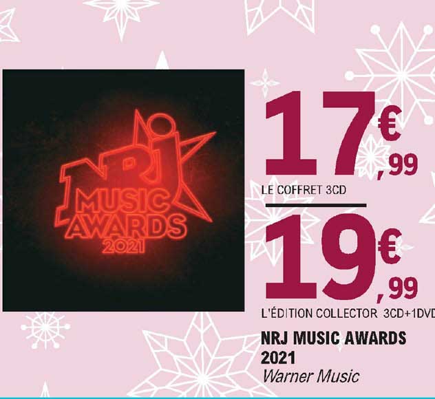 le coffret 3dc nrj music awards 2021