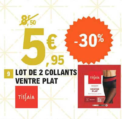 lot de 2 collants ventre plat tissaia
