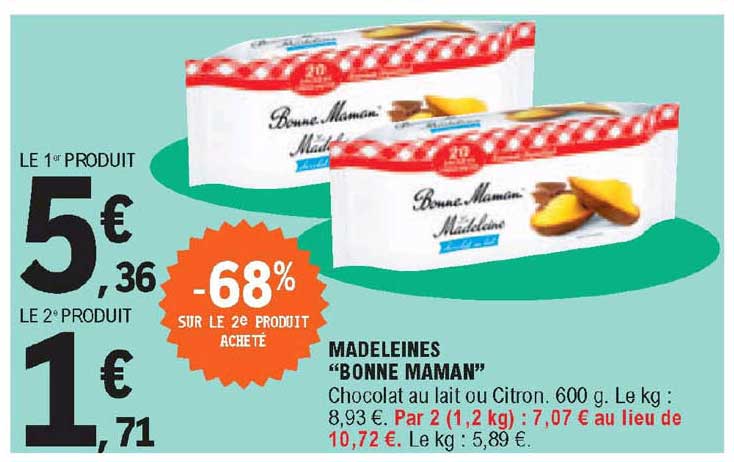 madeleines "bonne maman"