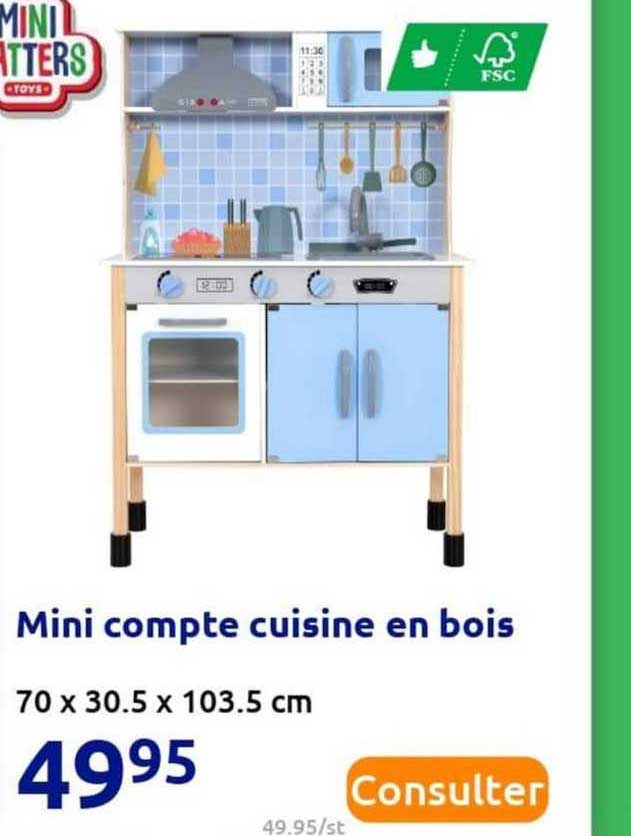 mini compte cuisine en bois