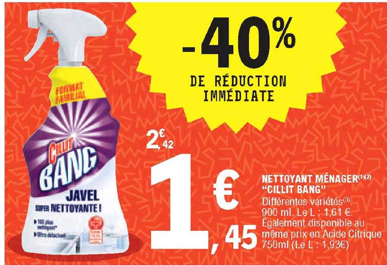 nettoyant ménager "cillit bang"