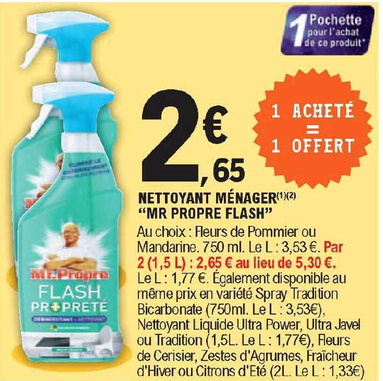 nettoyant ménager "mr propre flash"