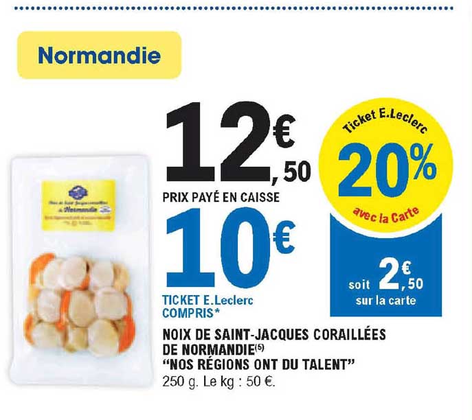 noix de saint-jacques coraillées de normandie "nos régions ont du talent"