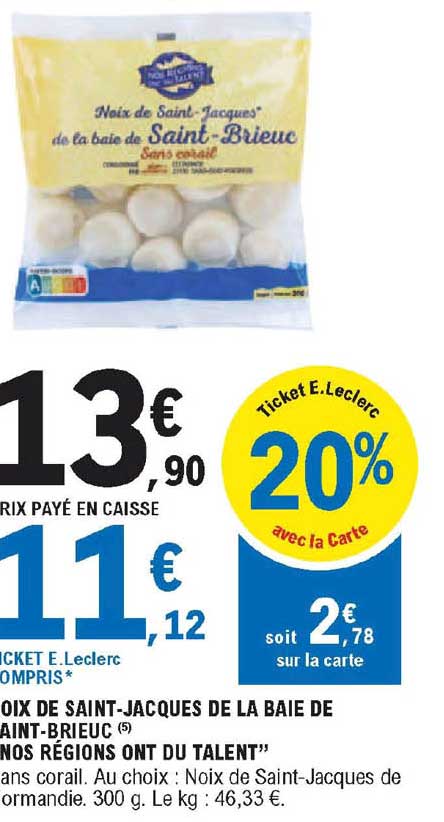 noix de saint-jacques de la baie de saint-brieuc "nos régions ont du talent"