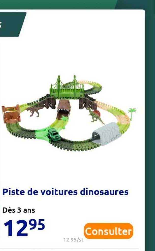 piste de voitures dinosaures
