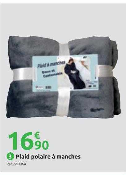 plaid polaire à manches