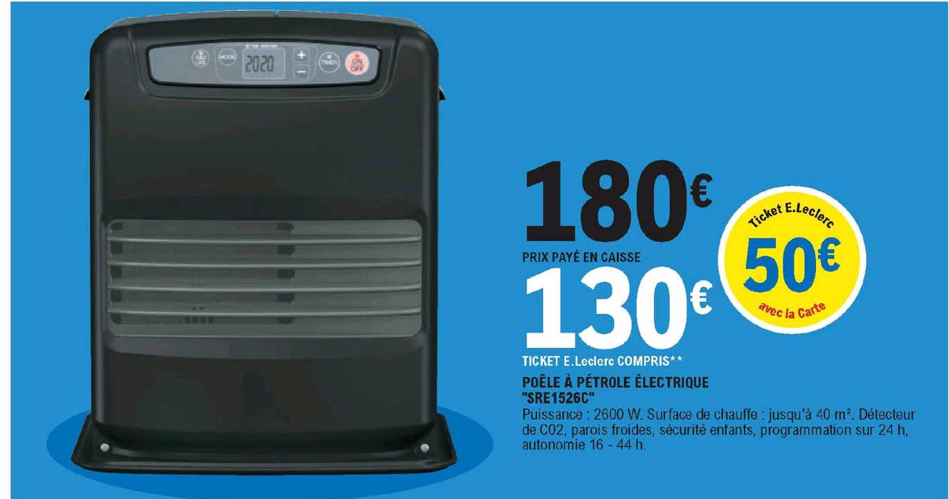 Poêle à Pétrole électrique "sre1526c"