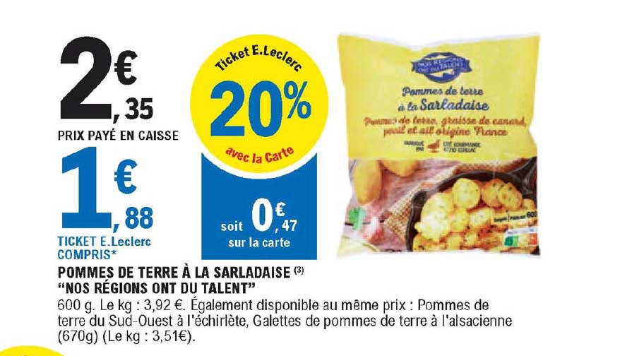 pommes de terre à la sarladaise "nos régions ont du talent"