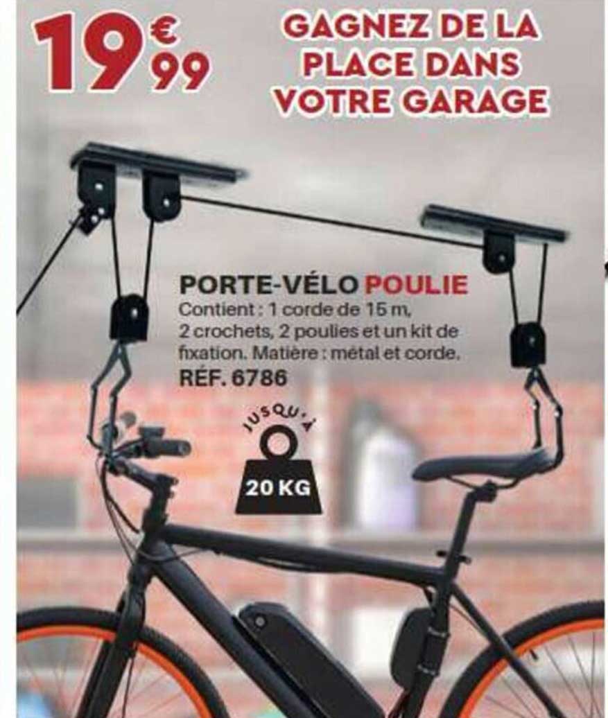porte-vélo poulie