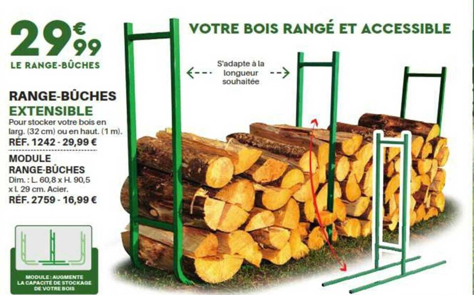 range-bûches extensible