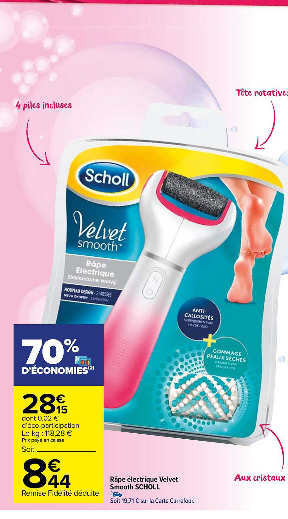Râpe électrique Velvet Smooth Scholl