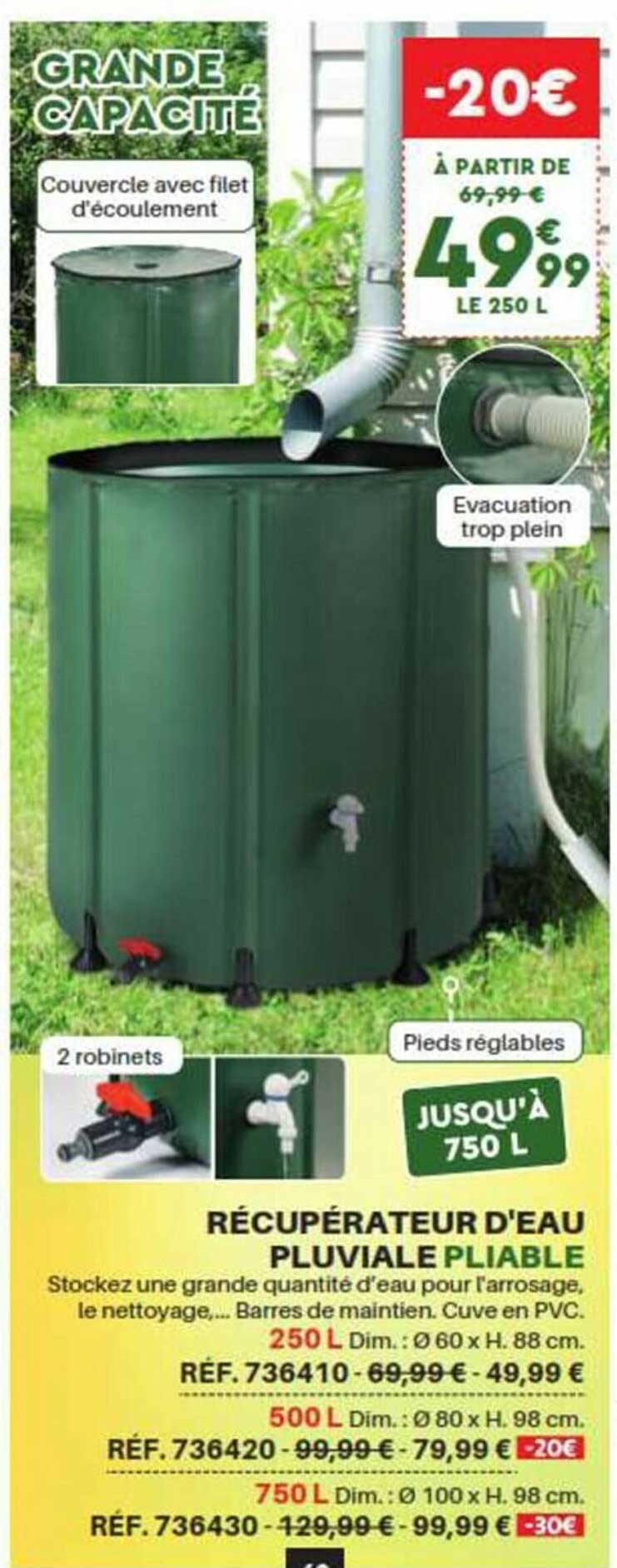 récupérateur d'eau pluviale pliable