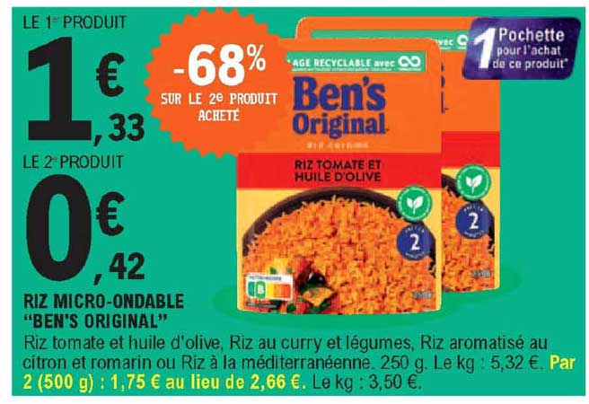 riz micro-ondable "ben's original"