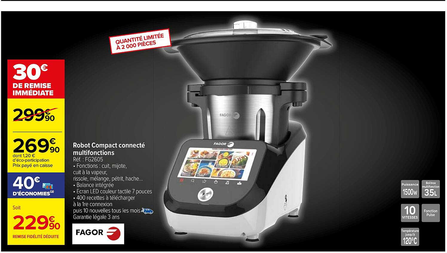 Robot Compact Connecté Multifonctions Fagor