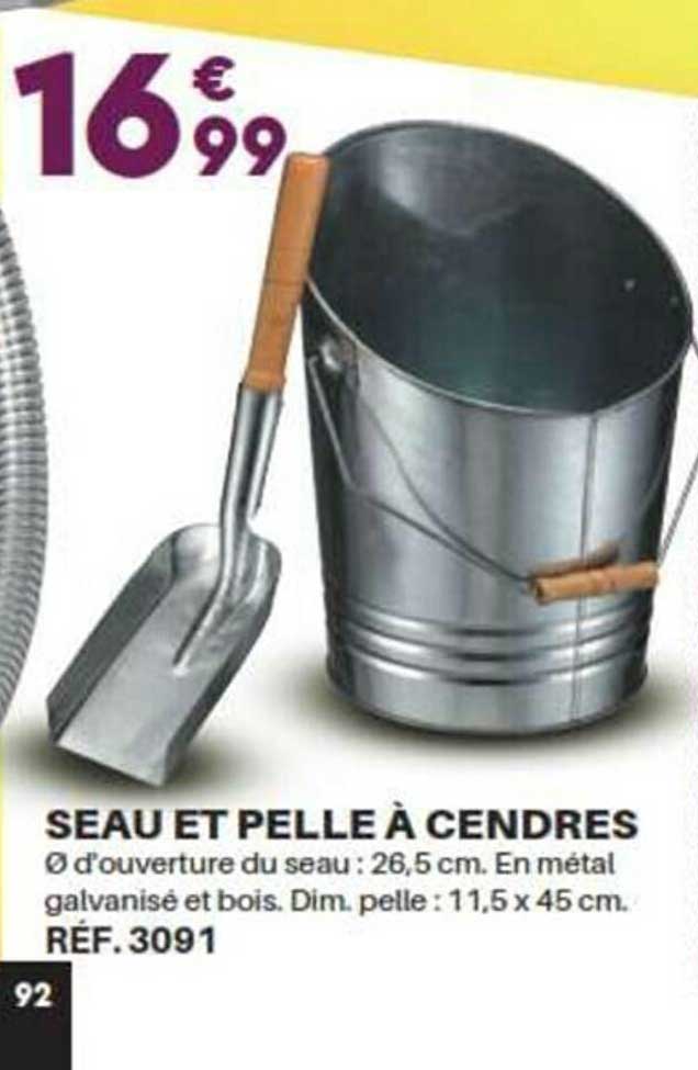seau et pelle à cendres
