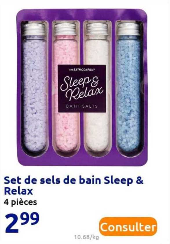 set de sels de bain sleep & relax
