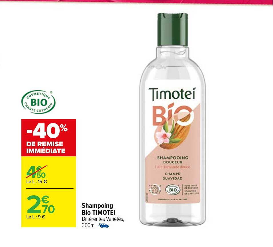 Shampoing Bio Timotei