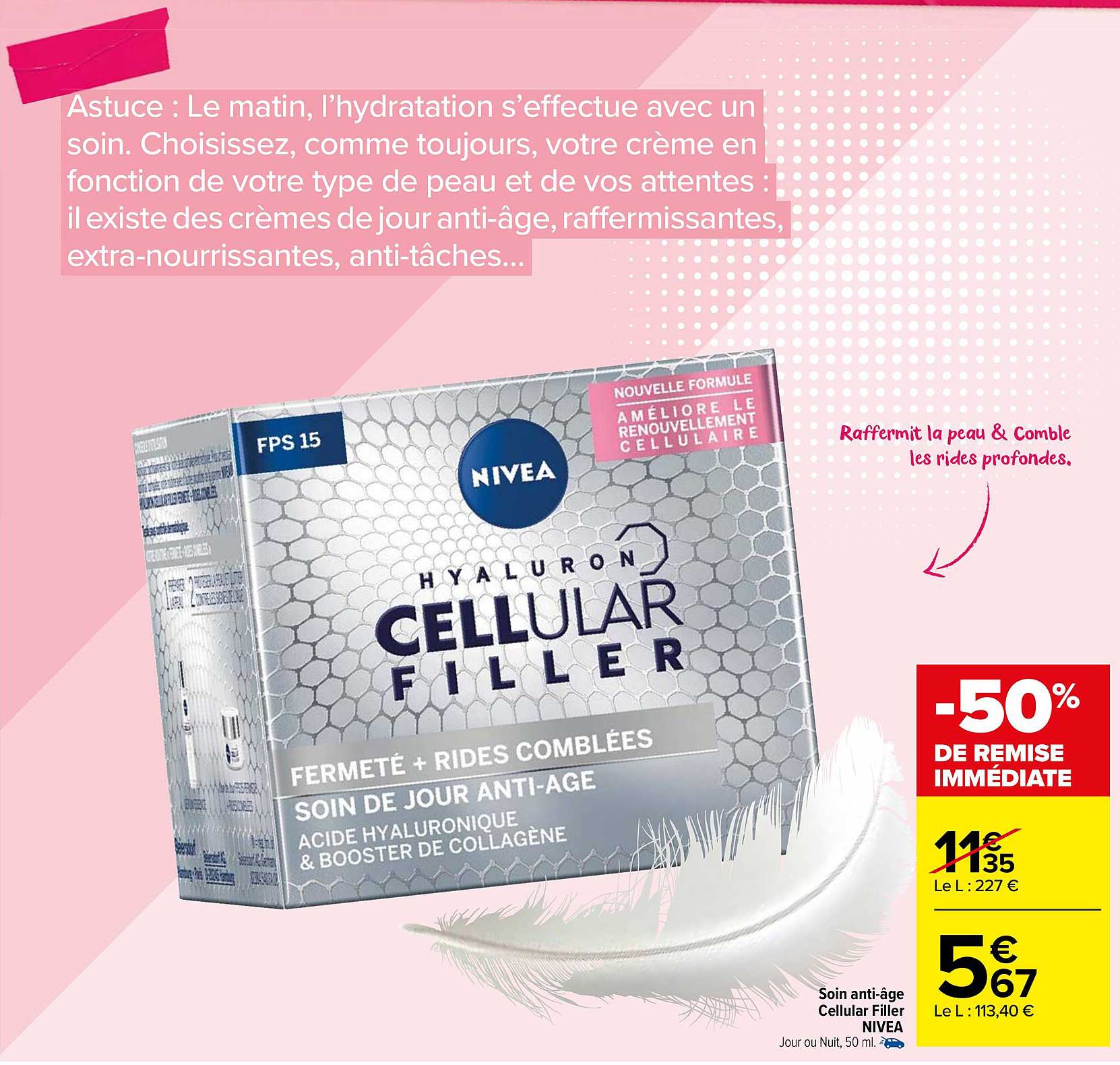 soin anti-âge cellular filler nivea