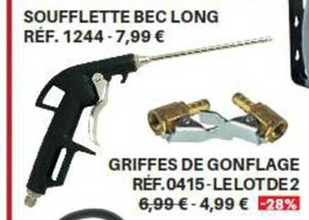 souflette bec long griffes de gonflage