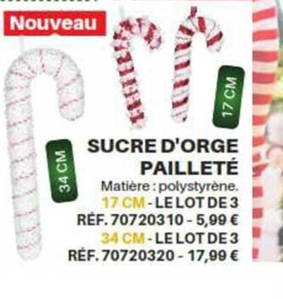 sucre d'orge pailleté