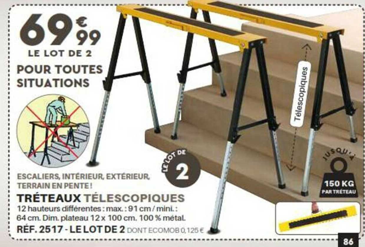 tréteaux télescopiques
