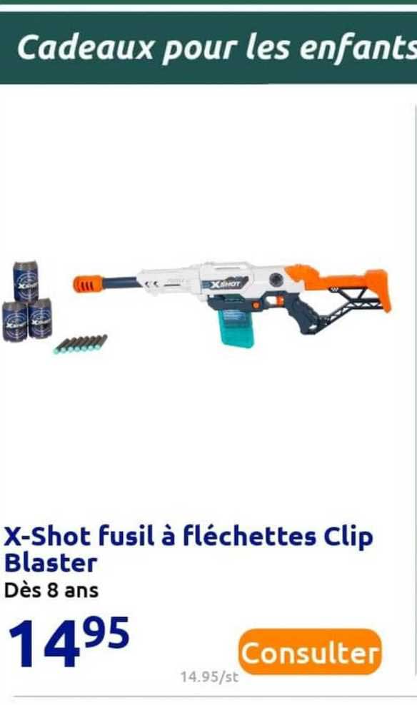 x-shot fusil à fléchettes clip blaster