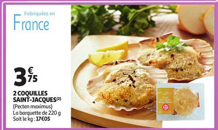 2 coquilles saint-jacques