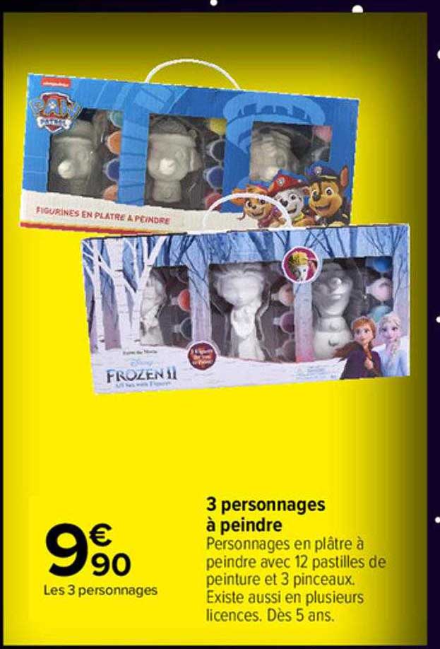 3 personnages à peindre