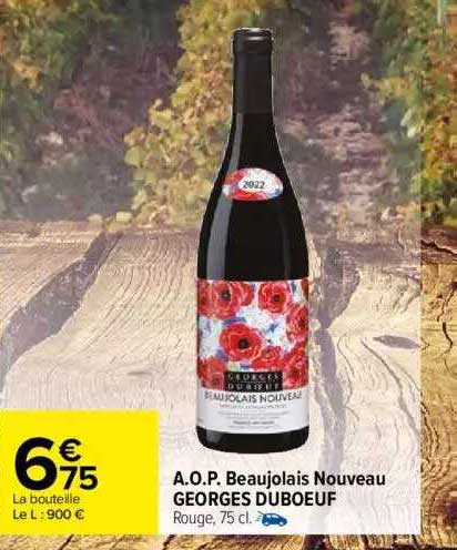 a.o.p. beuajolais nouveau georges duboeuf
