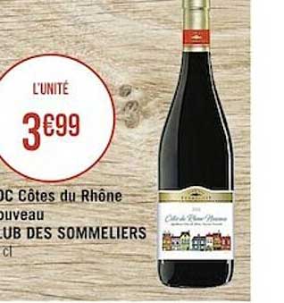 aoc côtes du rhône nouveau club des sommeliers